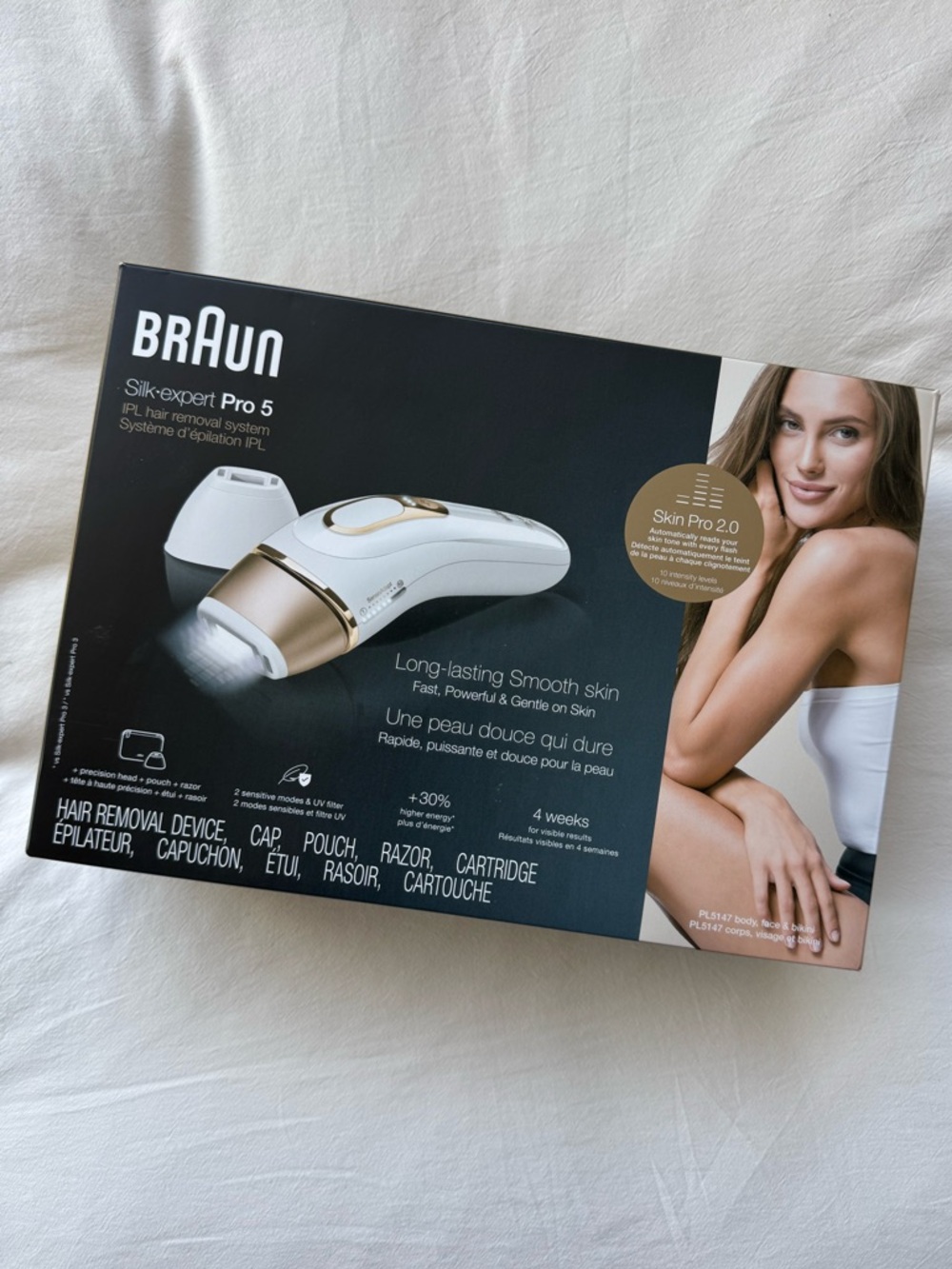 Braun Silk-expert Pro 5 IPL Hair Removal Device PL5147 - White & Gold